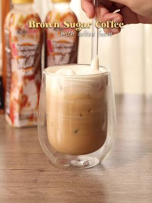 ☕️ Brown Sugar Coffee with Salted Foam 📝 Recipe 1 Bottle • Ichitan Brown Sugar Milk 1 Sachet • Nescafe Ice Roast ~shake 15g • Whipping Cream 15g • Evaporated Milk A pinch of Sea Salt ~mix using hand mixer / milk frother // Coffee of the day! ☕ Adding Salted Foam is a must in this recipe to balance the sweetness of brown sugar milk and the bitterness of coffee. Making coffee has never been this easy, right?? Get your ingredients ready, and remake this one!  — #homecafe #asmr #icedcoffee #coffeetiktok #coffeetime 