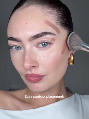 Easy contour placement 🤎 #grwm #makeup #contout #makeuphacks #contourplacement 