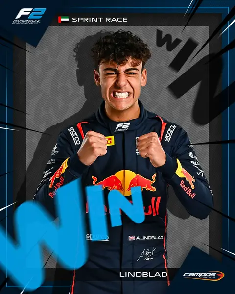 Arvid takes the sprint win during his final weekend in F2 👏🏆 #f2 #formula2 #abudhabigp #arvidlindblad #f1 