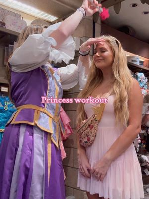 Rainy day princess Disney workout from Tuesday!! But mostly sunny after getting my açaí bowl!! Met my middle school best friend at riviera for a raspberry coffee and did magic kingdom twirling and pixie dust! My first workout with a tiara, but definitely not my last 👑🫶🏻✨  #disneyworkout #workoutatdisney #princessday #tiara #pixiedust 
