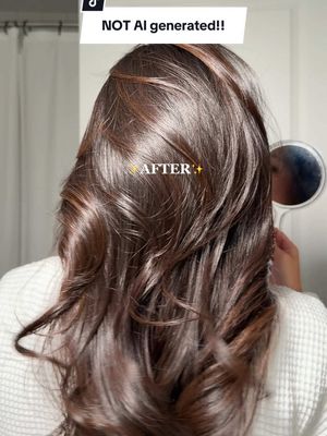 I better not see that ‘AI-generated’ tag on this video! 😂 It was all @loréal paris usa EverPure Glossing collection, I swear! #lorealparispartner #lorealparishaircare #hair #hairtok #shinyhair 