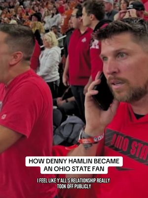 Travis unleashed the Buckeye in Denny. #nascar #nascartiktok #dennyhamlin #nascarcupseries #ohiostate 