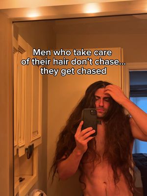 15 minute trick to get your hair on #menwithlonghair #haircare #hairroutine #longhairmen #longhair 