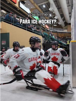 you are watching this Para hockey game too, right 👀🏒 . . tu regardes ce match de parahockey toi aussi, hein 👀🏒 @officialhockeycanada I #ParaHockey 