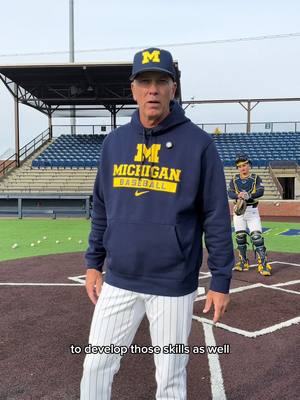 Here’s how to improve your catching skills - 2-Ball Catch/Block/Recover Drill #baseballdrills #training #michigan #catching #coachingtips