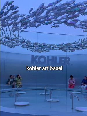 new caption- a beautiful and unexpected twist on @Kohler iconic derring sink in their new pearlized finish 🤍 i love art basel for moments like this- discovering launches that feel fresh, thoughtful and so beautifully designed. created in collaboration with harry nuriev of crosby studios #kohlerpartner 