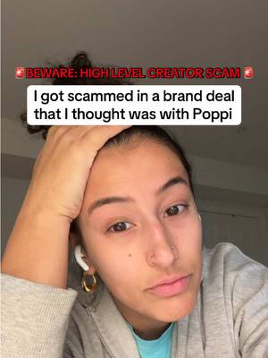 Got scammed by who I thought was @drinkpoppi 😔 legitimately so upset this happened but wanted to warn the community about it .. #scam #creatorscam #contentcreator #poppi #drinkpoppi 