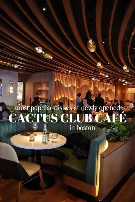 I got a preview of the NEW @Cactus Club Cafe in Back Bay!! First impressions are that the decor is exquisite, highlighting modern art with chic backlighting. I love the curved wooden panels and glass orbs above the bar. I ordered the most popular items (according to the chef and staff)! The frozen blood orange margarita was pretty and I’m a sucker for blood orange🍹The tropic like its hot tasted like a drink on a Caribbean resort and came in a cute glass! For food, their menu served classics with a slight Asian fusion twist. I loved the sushi set 🍣 this was perfect to get a taste of all four sushi rolls on the menu. A staff favorite appetizer was the Szechuan lettuce wraps (with chicken or tofu). The sauce was so flavorful and the dish was filling, despite being lettuce wraps! 🍗🥬 I also tried the wagyu beef carpaccio, miso caramel seabass, and sticky garlic ribs. Check out @cactusclubcafe officially opening on Tuesday this week!! 📍500 Boylston St. Boston, MA #bostonfoodgram #bostonfood #cactusclubcafe #backbay #bostonfoodies