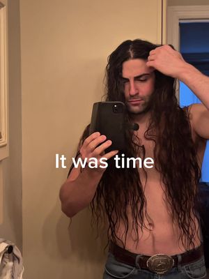 chop chop #menwithlonghair #haircare #hairroutine #longhairmen #longhair