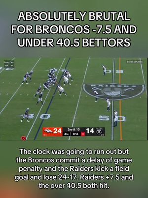 An all-time ending to the Broncos-Raiders game 🤮🤮 #nfl #footballtiktok #lasvegasraiders #denverbroncos 