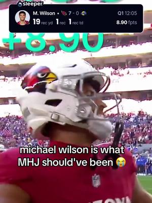 Bro might genuinely be the league winner this year 😭❤️‍🩹 #michaelwilson #cardinals #fantasyfootball #nfl