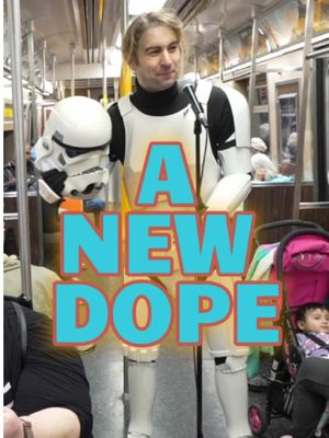 A storm trooper does stand up in the subway in NYC. #starwars