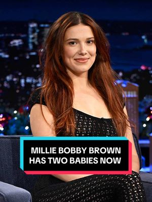 Millie Bobby Brown has two babies now 🥹 #FallonTonight #TonightShow #MillieBobbyBrown #StrangerThingsOnFallon #StrangerThings 