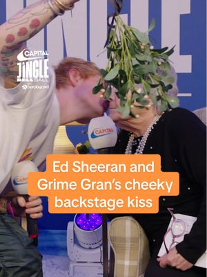 No popstar is safe from Grime Gran’s unstoppable charm! 😅 #grimegran #edsheeran #CapitalJBB #backstage #02arena 