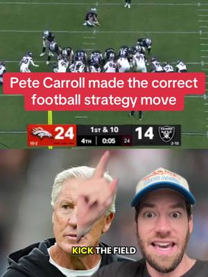 Pete Carroll and the Raiders made the smart move with the field goal call #nfl #lasvegasraiders #petecarroll #football #tiktokcampaign 