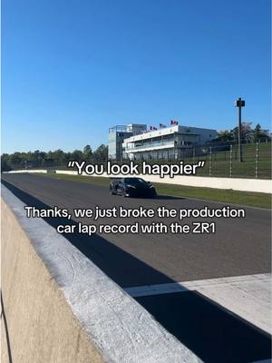 Breaking records with the Corvette ZR1 tends to do that. Congrats to Ron Fellows on the new lap record of 1:18.22 at Canadian Tire Motorsports Park! 🏎️ 🏁 #Corvette #ZR1