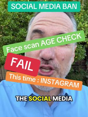 FAIL - Instagram face scan age estimation FAILS at the first day of use - as we knew it would, as the governments own testing showed. #socialmediaban #fail #facescan #instagram #under16 