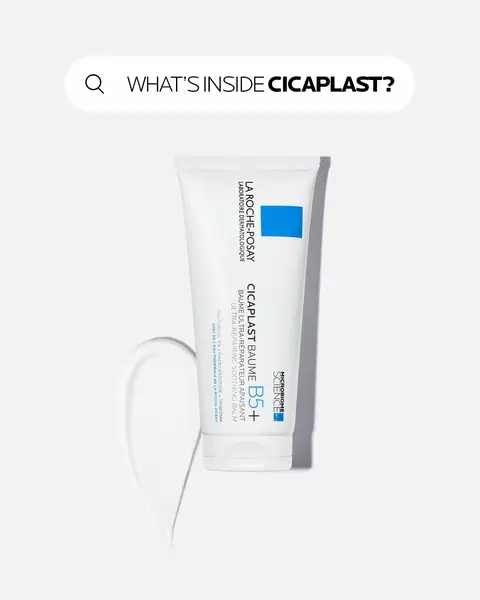 What makes Cicaplast Baume B5+ so good for all skin types? 💙 It’s the ingredients!  ✨Packed with Vitamin B5 to soothe, Madecassoside to protect your skin barrier, and Tribioma Prebiotic Complex to make sure your microbiome is balanced at all times! #fyp #larocheposay #skincare #skintok #dryskin 
