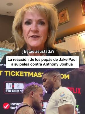 “¿Estás loco? … ¡Estoy aterrada!” 😭 La reacción de la madre de Jake Paul después de que él le dijera que peleará contra Anthony Joshua 😅 🎥: @jakepaul #JakeJoshua Viernes, 19 de diciembre En VIVO solo en Netflix #JakePaul #AnthonyJoshua #Boxeo