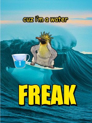 brita tastes the coolest. and i know cool. #unhinged #penguin #hydrate #singing #wellness 
