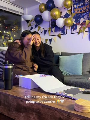 baby boy is already so loved 🥺🩵  @bridgette @Mary K • Toronto UGC Creator @liz park @Zoe  #pregnancyreveal #reaction #pregnancyannouncment #aunties #BestFriends  