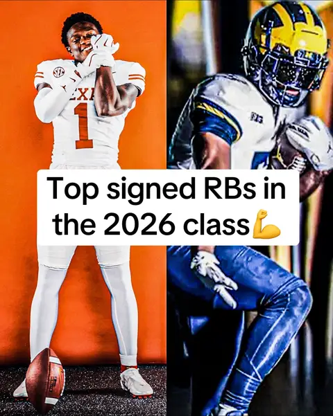 Top signed RBs ✍️#fyp #college  #CollegeFootball #football #footballvideo #slideshow #rivals 