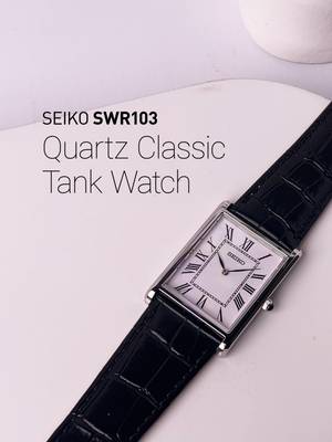 Classic tank watch that effortlessly elevates your style. #watchenthusiast #watchlover #watchfan #seiko #classicwatch #seikotank #swr103 #watchrecommendation #watchformen