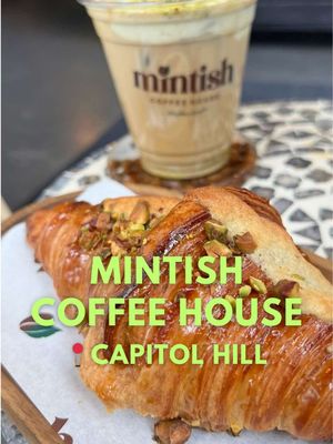 My husband and I tried a new Levantine cafe: Mintish Coffee in Seattle’s Capitol Hill neighborhood. @Mintish_coffee  I went all out with pistachios, ordering an iced pistachio latte and a pistachio croissant. He ordered the Demasc latte and the Dubai chocolate cheesecake. Both were yummy and I want to order the Demasc latte next time! 📍Location: 515 Harvard Ave E Ste. 121 in Capitol Hill (Seattle) 💵 Price range: Around $10-$15 per person if you order coffee and food.  Let me know if you’ve been before! … … #seattlefoodie #seattlecoffee #pistachio #capitolhillseattle #coffeetok 
