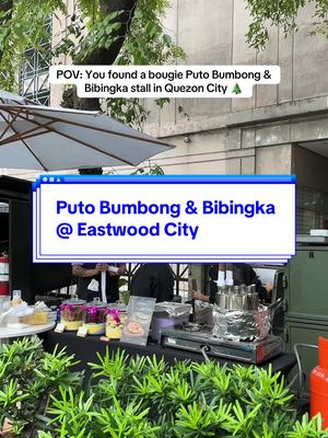 Ang sosyal naman masyado ng Puto Bumbong at Bibingka stall na to. Hihi It's from Eastwood Richmonde Hotel's Eastwood Cafe + Bar. May stall lang sila sa may St. John Paul II Parish Church pag may mass. Coolbeans!  #pandaeatssph 