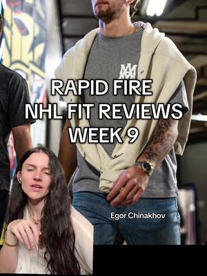 WELCOME TO WEEK 9 OF RAPID FIRE NHL FIT REVIEWS 🔥🐦‍🔥 who are your faves this week?? #NHL #hockey #hockeyplayer #fashion #hockeyfan  