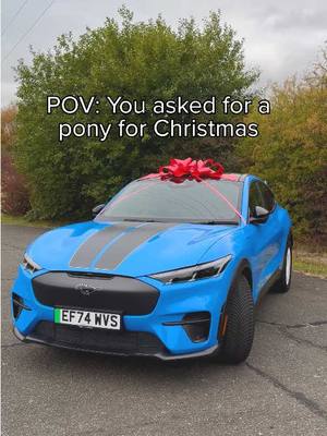 Santa upgraded the sleigh this year. #Ford #MustangMachE #ElectricVehicle #EV 
