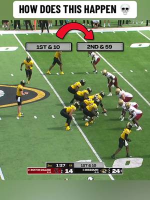 2nd & 59 is CRAZY 💀 #cfb #CollegeFootball #footballtiktok 