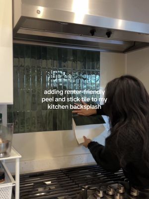 got these peel and stick tiles from @The Smart Tiles !! linked in my Amazon storefront 💗 peel and stick kitchen backsplash, renter friendly DIYs, Amazon home finds, easy home renovation