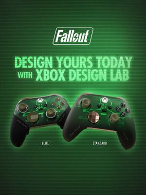 Survive the wasteland in style 🎮. Create your own Fallout Xbox Wireless Controller or Xbox Elite Wireless Controller Series 2 with Xbox Design Lab.
