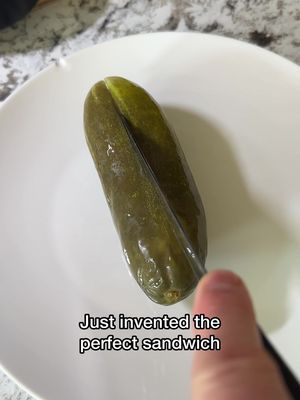 This and a pickle on the side 😍  . . #pickle #sandwich #lunch #fyp #viral