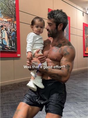Proud of Nate giving it his all today and Opie!!! she really is her dada's biggest fan🤣 Morning @ARMRA for me and a stick for Nate after the race, we're all about it! #ARMRAad