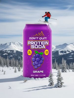 Ready to hit the slopes? We'll meet you at the bottom with an ice cold Protein Soda 🍇