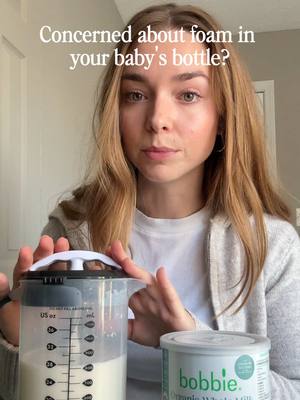 Do you ever notice foam after mixing a bottle? 🍼 This can be totally normal!  A few things to know: 1.Infant formulas that contain milk or whey protein have a natural tendency to foam. 2.Letting the bottle rest a couple minutes after mixing, should reduce the amount of foam.  3. Air bubbles should also be broken up as they pass through the nipple of the bottle. #bottlemaking #newparent #infantformula #babyformula #postpartum