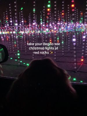 red rocks open every night through christmas ✨ get 🎟️ through christmas in color! #denver #colorado #christmas #dogfriendly 