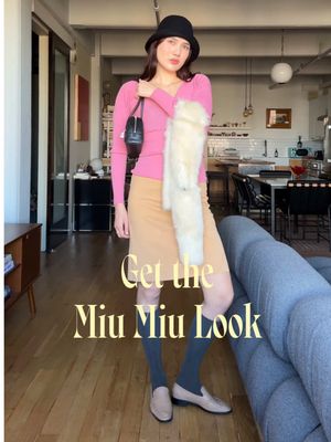 How I get the Miu Miu look (with what’s already in my closet).  The tall socks, the stoles, the cloche hats. There was something uncannily chic about the clash of inspirations behind this collection. #grwm #outfit #style #OOTD #miumiu 