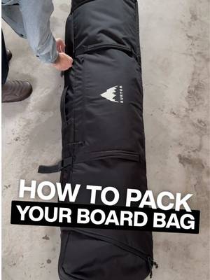 How to properly pack your board bag #burton #snowboard #snowboarding #winter 