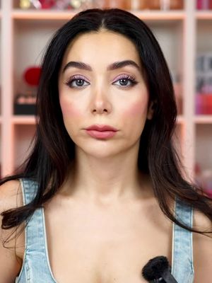 Ew. Ew. Ew.  Products used:  Blush stick by @Charlotte Tilbury  Concealer by @Kosas  Setting powder by @DIBSBEAUTY  Eyeshadow by @maccosmetics  Mascara by @Iris&Romeo  Blush by @Gucci  Lipstick by @Bobbi Brown 