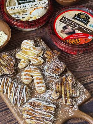 Sweeten the season with festive pastries, starring NEW Boar’s Head® French Vanilla and Dark Chocolate Dessert Hummus.  🥐🎄 #BoarsHead #Foodie #DessertHummus #HolidayDessert 