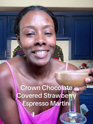 Would you try a @Crown Royal Chocolate Covered Strawberry Espresso Martini #cocktails #espressomartini #crownroyalchocolate #fyp 