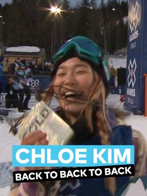 "She can't even drive a car yet" @chloekim earned her third straight X Games gold at X Games Oslo 2016. She was just 15 years old making her the youngest XG athlete (at the time) to take three consecutive titles! Her run scored a 98, the highest mark awarded to a woman in the X Games SuperPipe. #XGames #30YearsofXGames