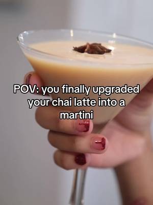 POV: your chai latte just became a martini 🍸✨ Thanks @Casual Sips | UGC for the holiday inspo — this TAZO Classic Chai Latte martini is the ultimate upgrade! #TazoTea #ChaiTini