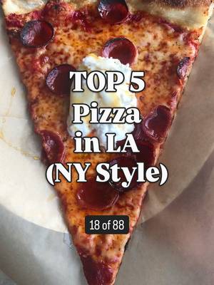 Let me know if I missed yours. Also, do you know the 6th spot? 🤔 Top 5 Pizza (NY Style) in LA: @soowon_galbi @ahgassigopchang @yangmani_la @munkoreansteakhouse @dharaeoak_kbbq [Item 18 of 88] I’m sharing 88 food items and my Top 5 spots for each 😅  Previous: Korean BBQ. What do you want to see next?? #lafood #foodguide #88top5 #Pizza Guess the 6th: