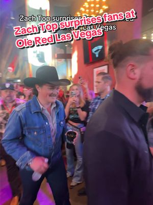 Welcome to the show, @Zach Top 🤠 Never know who you might see at Ole Red Las Vegas during NFR 👀 #OleRed #LasVegas #NFR #ZachTop #Country 