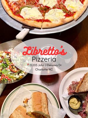 ‼️If you’re looking for an authentic New York style pizzeria then Libretto‘s is your spot! Located in Ballantyne, they’ve been in business for 16 years and it’s clear why they’re nicknamed the “Cheers of Ballantyne.” They scratch make everything, including smoking their own pastrami for their sandwich, The Sarge. Fresh baked breads and delicious ingredients are some of the reasons why it feels like a bunch of Italian nonnas are in the kitchen ready to feed you. Come down and check them out! ✨Here’s what we tried: 🍕Pizza- San Gennaro Italian sausage, onion, roasted peppers, sliced fresh mozzarella, tomato sauce, and EVOO 🥪Sandwich- The Sarge House smoked pastrami piled high, golden’s deli, mustard, served on fresh baked sourdough rye 🥖Sub- Moms Meatball 🥗Salad- Sicilian Chopped romaine, olive, peppers, chick peas, feta, balsamic vinaigrette  📲 @librettospizzeria  📍15205 John J Delaney Dr., Charlotte, NC 📞 (704)714-1442 #nypizza #pizzeria #nycstyle #charlotte #ballantynecharlotte             @Libretto’s Pizzeria 