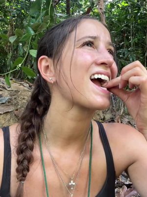 "this is optional btw" - my favorite comment I’ve gotten on these videos lately😂  Because let’s be honest… choosing to survive alone in the Amazon with no resources is very type-two fun. Nothing about it is comfortable. I’m hungry, I’m exhausted, and yes sometimes I’m genuinely scared and just want to go home. But that’s the thing: stepping out of your comfort zone is optional (most of the time). And it’s in these tiny moments, like eating a bug, that you start flexing your discomfort tolerance muscles. You grow into someone a little tougher, a little braver, and a little different than you were before. And maybe you don’t have to eat a grub in the Amazon to get out of your comfort zone. Pushing your limits looks different for everyone. It could be going to the gym for the first time, finally having that hard conversation you’ve been avoiding or saying yes to something that scares you just a little.  What matters most is that you choose to grow 🌱💪
